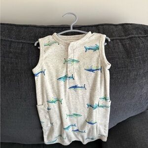 Carter's Sleeveless Shark Print Romper